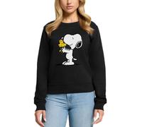 Spreadshirt Peanuts Snoopy Et Woodstock Amitié Sweat Femme Premium, S, Noir
