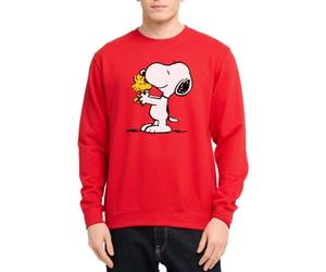 Spreadshirt Peanuts Snoopy Et Woodstock Amitié Sweat Unisexe, S, Rouge