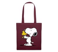 Spreadshirt Peanuts Snoopy Et Woodstock Amitié Tote Bag, taille unique, bordeaux