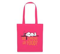Spreadshirt Peanuts Snoopy Food Bouffe J'Ai Faim Sac en Tissu, Taille Unique, Rose azalée