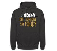 Spreadshirt Peanuts Snoopy Food Bouffe J'Ai Faim Sweat À Capuche Unisexe, L, Charbon