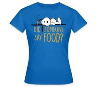Spreadshirt Peanuts Snoopy Food Bouffe J'Ai Faim T Shirt Femme, XXL, Bleu Royal