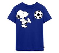 Spreadshirt Peanuts Snoopy Football Foot T Shirt Enfant Premium, 110/116 (4 Ans), Bleu Roi