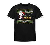 Spreadshirt Peanuts Snoopy Hohoho T-Shirt Enfant, 122/128 (7-8 Ans), Noir