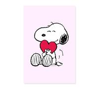 Spreadshirt Peanuts Snoopy Liebe Herz Love Poster 40x60 cm, taille unique, blanc