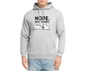 Spreadshirt Peanuts Snoopy Nope Not Today Pas Aujourd'hui Sweat À Capuche Unisexe, S, Gris Clair chiné