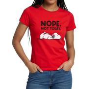 Spreadshirt Peanuts Snoopy Nope Not Today Pas Aujourd'hui T Shirt Femme, S, Rouge