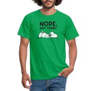 Spreadshirt Peanuts Snoopy Nope Not Today Pas Aujourd'hui T-Shirt Homme, 3XL, Vert