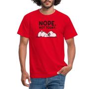 Spreadshirt Peanuts Snoopy Nope Not Today Pas Aujourd'hui T Shirt Homme, M, Rouge