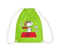Spreadshirt Peanuts Snoopy Pilote Sac À Dos Cordon, taille unique, vert néon