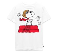 Spreadshirt Peanuts Snoopy Pilote T Shirt Enfant Premium, 134/140 (8 Ans), Blanc