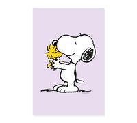 Spreadshirt Peanuts Snoopy Und Woodstock Poster 40x60 cm, taille unique, blanc