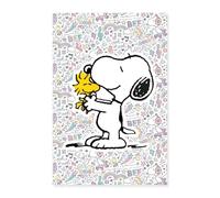 Spreadshirt Peanuts Snoopy Und Woodstock Poster 40x60 cm, taille unique, blanc