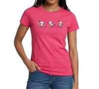 Spreadshirt Peanuts Snoopy Vélo Humour T Shirt Femme, L, Rose azalée
