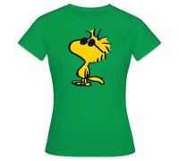 Spreadshirt Peanuts Snoopy Woodstock Lunettes De Soleil T Shirt Femme, S, Vert