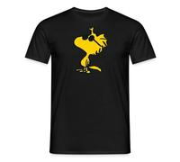 Spreadshirt Peanuts Snoopy Woodstock Lunettes De Soleil T Shirt Homme, M, Noir