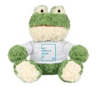 Spreadshirt Peluche Grenouille À Personnaliser avec Photo Ou Texte | Peluche Personnalisée | Peluche Grenouille, Taille Unique, Blanc