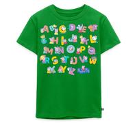 Spreadshirt Peppa Pig Design Alphabet avec Peppa T Shirt Enfant Premium, 134/140 (8 Ans), Vert