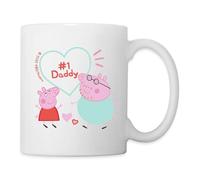 Spreadshirt Peppa Pig Design Peppa Avec Papa Pig Mug Blanc