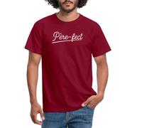 Spreadshirt Père-FECT Cadeau Papa Fête des Pères T-Shirt Homme, 3XL, Rouge Brique