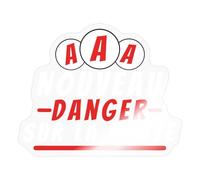 Spreadshirt Permis Nouveau Danger Sur La Route Cadeau Humour Autocollant Sticker, 10 x 10 cm, brillant transparent