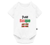 Spreadshirt Petit Basque - Drapeau Pays Basque - Cadeau Annonce Grossesse Originale Body Bébé Bio Manches Courtes