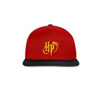 Spreadshirt Petit Logo Harry Potter Vif d'or Broderie Casquette Snapback, Taille Unique, Rouge/Noir