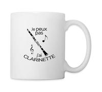 Spreadshirt Peux Pas Clarinette Humoristique Mug Blanc