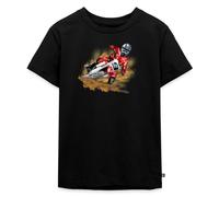Spreadshirt Pilote De Moto-Cross À La Course Motard MX T-Shirt Premium Enfant, 122/128 (6 Ans), Noir