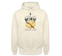 Spreadshirt Plus De Beurre Que De Mal Humour Breton Bretagne Cadeau Sweat À Capuche Unisexe, S, Vanille