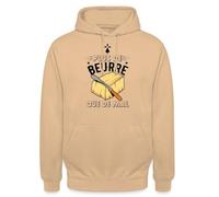 Spreadshirt Plus De Beurre Que De Mal Humour Breton Bretagne Cadeau Sweat À Capuche Unisexe, XL, pêche