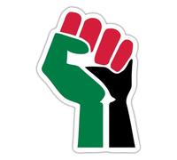 Spreadshirt Poing Palestinien Drapeau Free Palestine Autocollant Sticker, 10 x 10 cm, blanc mat