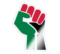 Spreadshirt Poing Palestinien Drapeau Free Palestine Autocollant Sticker, 10 x 10 cm, brillant transparent