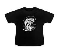 Spreadshirt Poisson Pêche Sportive Cadeau Pêcheur Fishing Nature Morues T Shirt Bébé Bio, 3-6 Mois, Noir