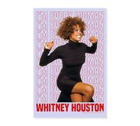 Spreadshirt Poster Whitney Houston Lettres En Arrière-Plan Poster 40x60 cm, taille unique, blanc