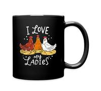 Spreadshirt Poules Jardin Cadeau Jardinage Humour Jardinier Mug Tasse, taille unique, noir