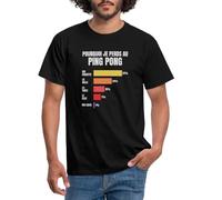 Spreadshirt Pourquoi Je Perds Au Ping Pong Cadeau Ping Pong T Shirt Homme, S, Noir