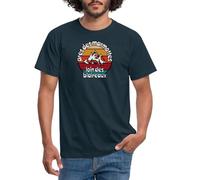 Spreadshirt Près des Marmottes, Loin des Blaireaux T-Shirt Homme, 4XL, Marine