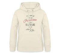 Spreadshirt Princesse et Algérienne À La Fois Patrie Sweat À Capuche Femme, S, Vanille