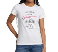 Spreadshirt Princesse Et Infirmière À La Fois T-Shirt Femme, M, Blanc