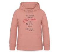 Spreadshirt Princesse Et Motarde À La Fois Humour Sweat À Capuche Femme, S, Rose poudré