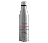 Spreadshirt Princesse Et Secrétaire Médicale Humour Gourde Isotherme, 500 ml, argent clair