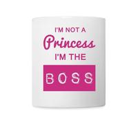 Spreadshirt Princesse I'm The Boss Mug Blanc, taille unique, blanc