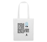 Spreadshirt Proverbe Breton Quand Le Goéland Cadeau Bretagne Breizh Tote Bag, taille unique, blanc