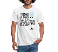 Spreadshirt Proverbe Breton Quand Le Goéland T Shirt Homme, M, Blanc