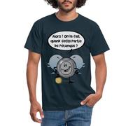 Spreadshirt Quand La Partie De Pétanque T Shirt Homme, M, Marine