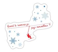Spreadshirt Quand Te Reverrai-Je Les Bronzés Font Du Ski Autocollant Sticker, 10 x 10 cm, blanc mat