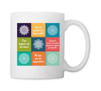 Spreadshirt Quatre Accords Toltèques Spirituel Mug Blanc