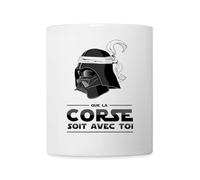 Spreadshirt Que La Corse Soit Avec Toi Cadeau Corsica Mug Blanc, taille unique, blanc