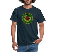 Spreadshirt Reggae Lion De Juda Disque T-Shirt Homme, XL, Marine